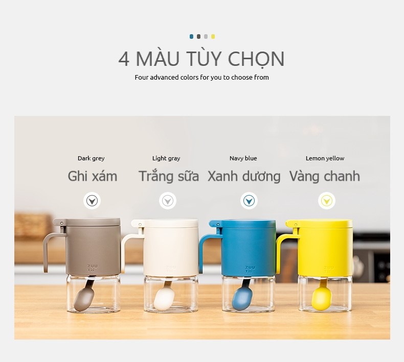HŨ ĐỰNG GIA VỊ THỦY TINH CHỐNG ẨM CAO CẤP ZUUTII 300ML