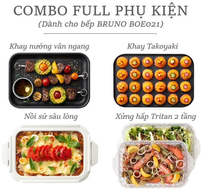 COMBO FULL PHỤ KIỆN BẾP BRUNO BOE021