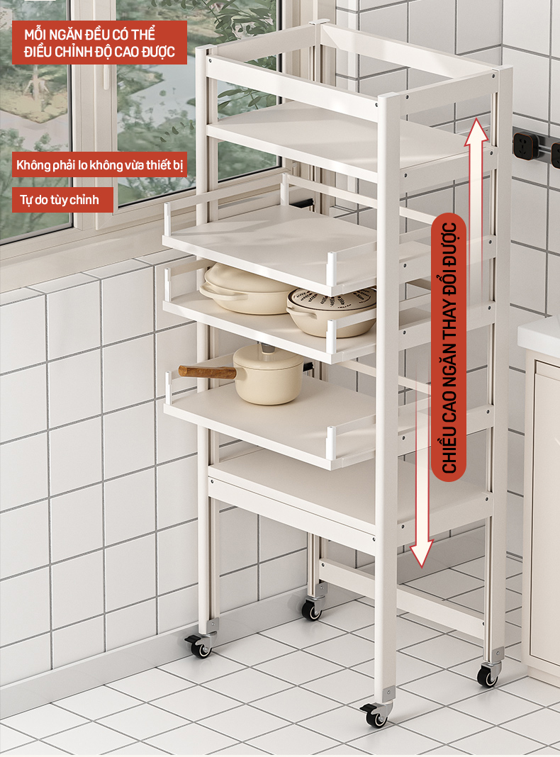 KỆ ĐỰNG ĐỒ BẾP SPACEALUMINUM CAO CẤP SIÊU LINH HOẠT