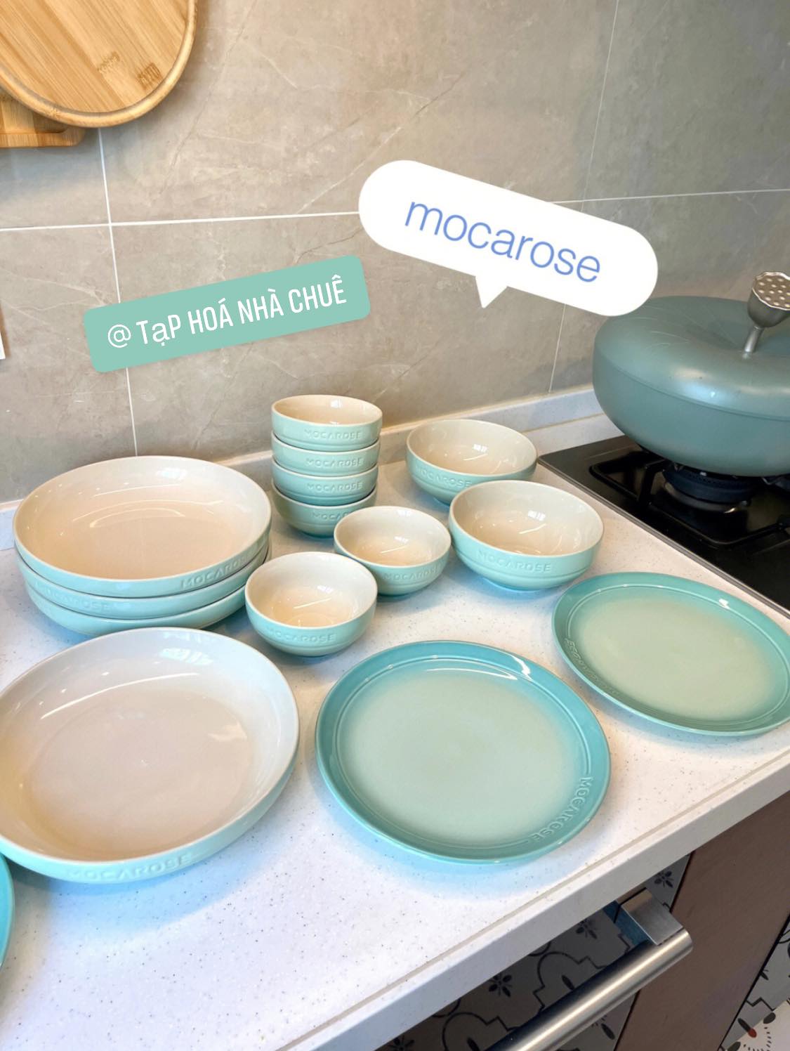 BỘ BÁT ĐĨA THẠCH SỨ TRÁNG MEN CAO CẤP MOCAROSE