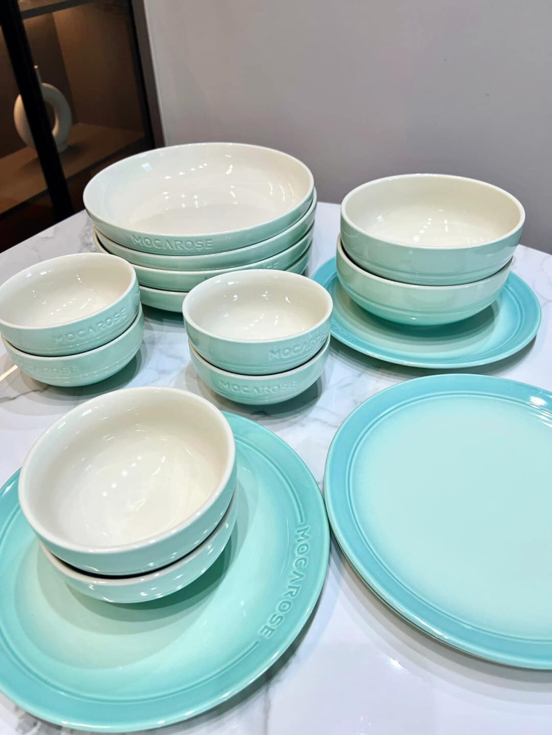 BỘ BÁT ĐĨA THẠCH SỨ TRÁNG MEN CAO CẤP MOCAROSE