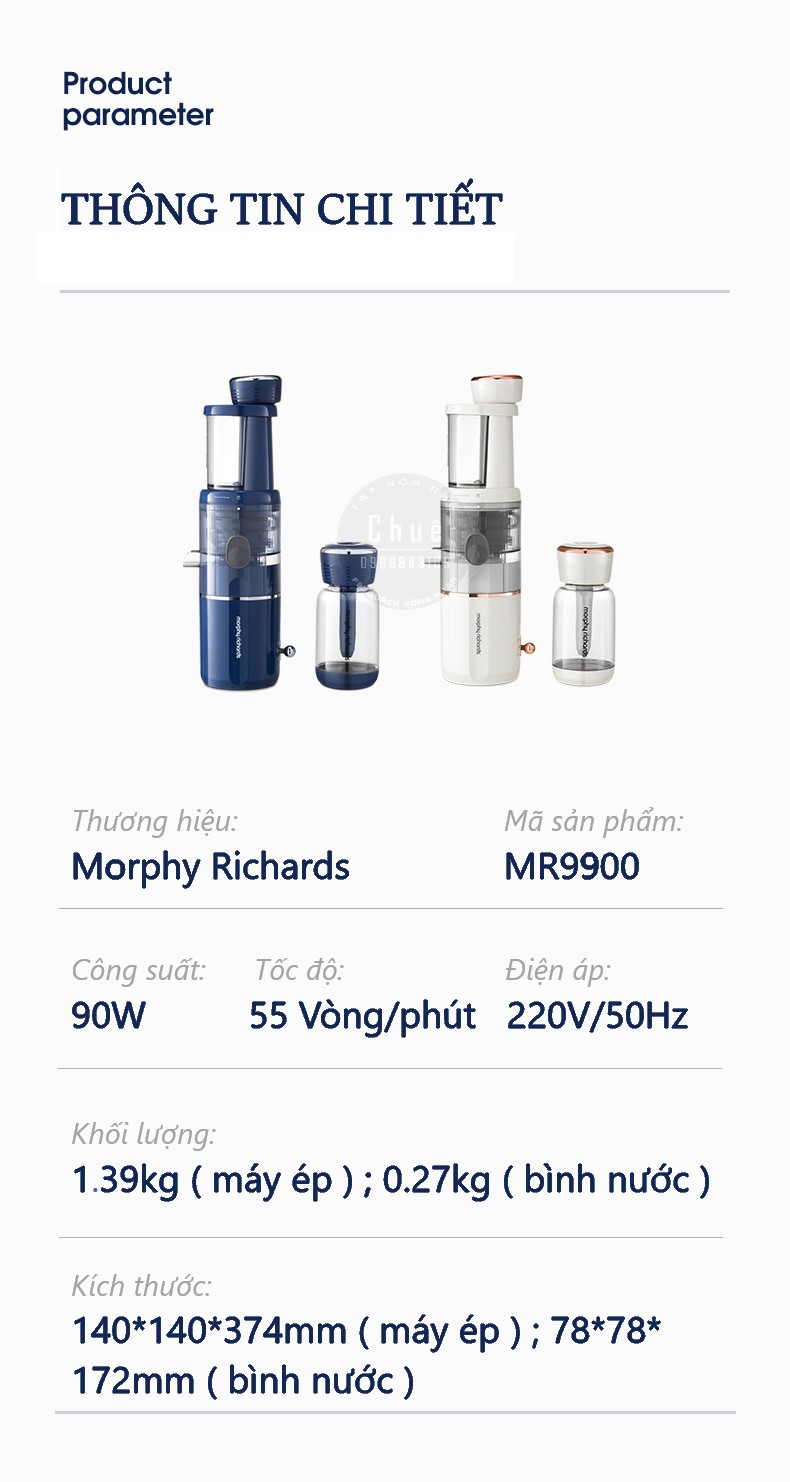 MÁY ÉP CHẬM TẠO SODA MORPHY RICHARD MR9900