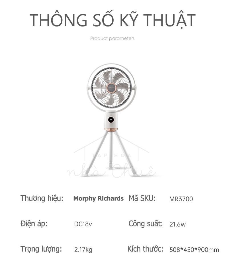 QUẠT TÍCH ĐIỆN DI ĐỘNG MORPHY RICHARDS MR3700
