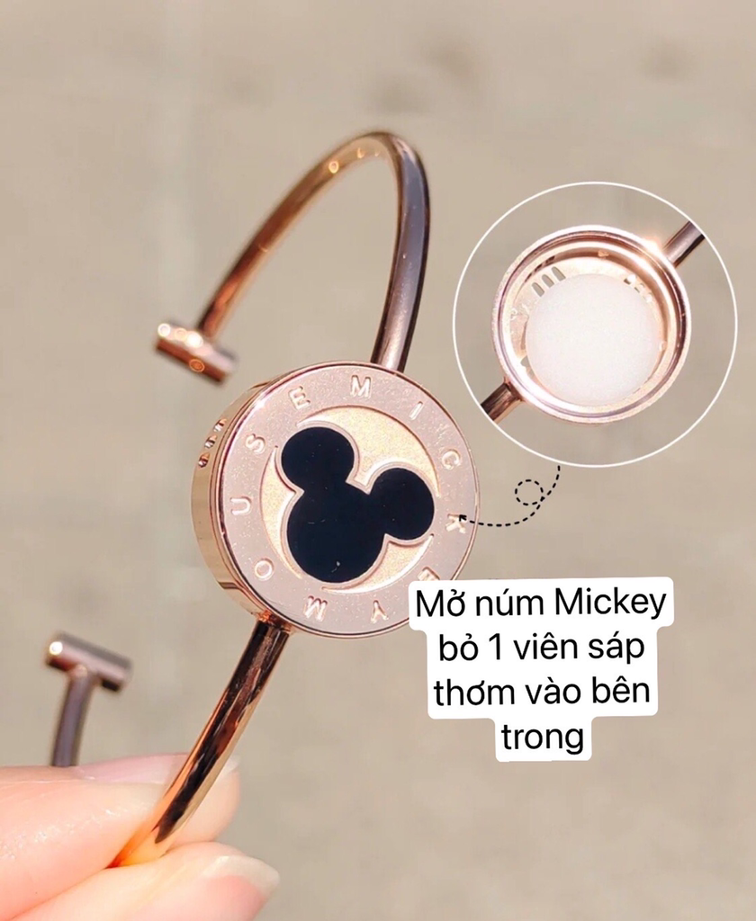 VÒNG TAY ĐUỔI MUỖI APIYOO x MICKEY ROSEGOLD 18K