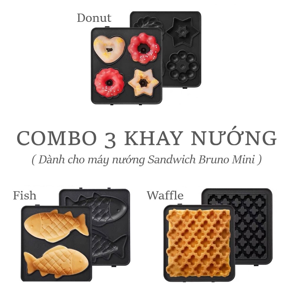COMBO 3 KHAY NƯỚNG SANDWICH MINI BRUNO