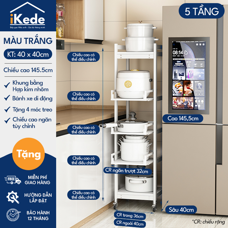 KỆ ĐỰNG ĐỒ BẾP SPACEALUMINUM CAO CẤP SIÊU LINH HOẠT