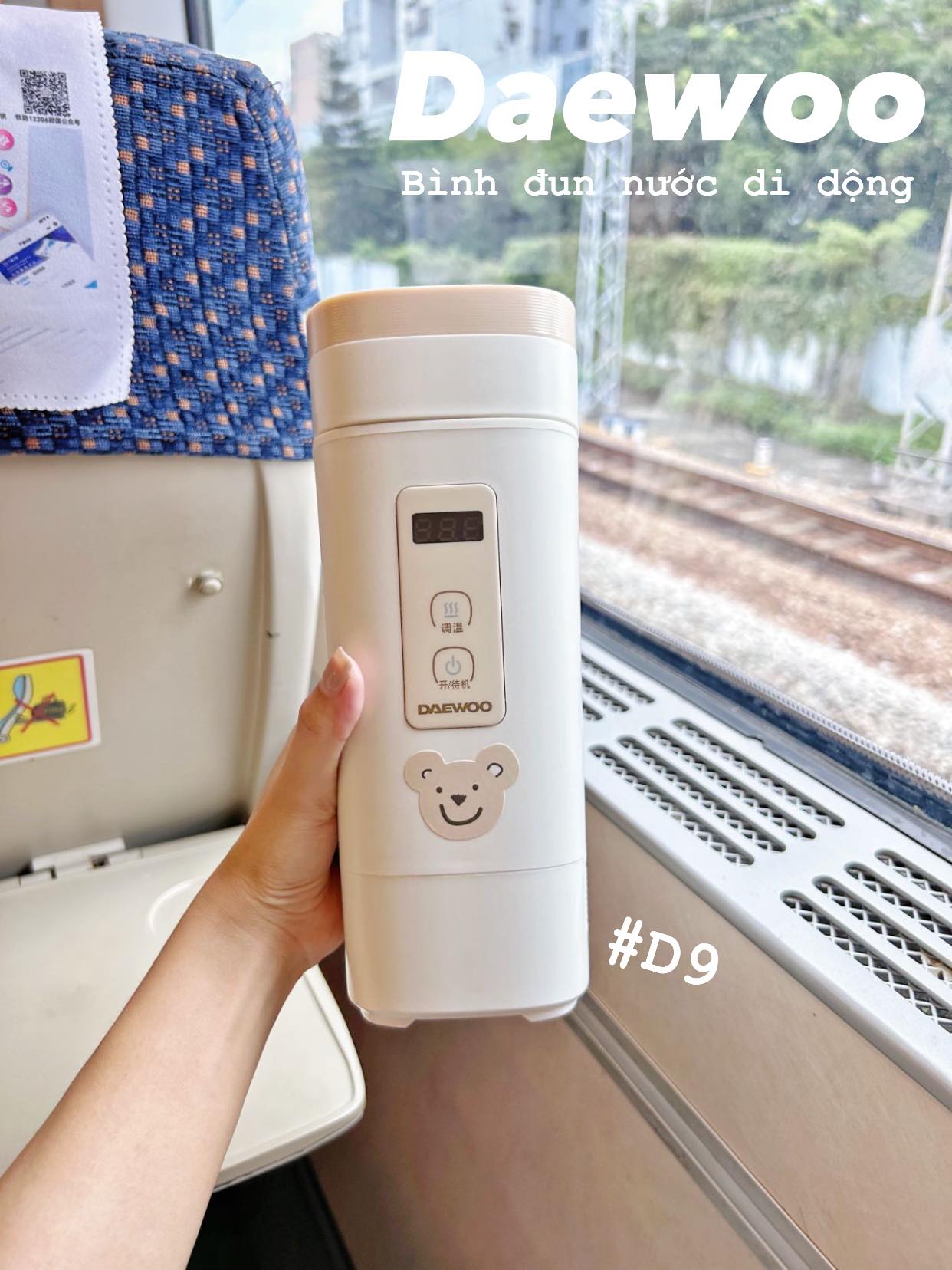 Ấm đun nước giữ nhiệt di động D2