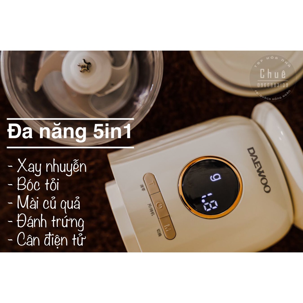 [Chính hãng] [Có bảo hành] [Có sẵn] MÁY XAY THỰC PHẨM MINI ĐA NĂNG 5IN1 DAEWOO