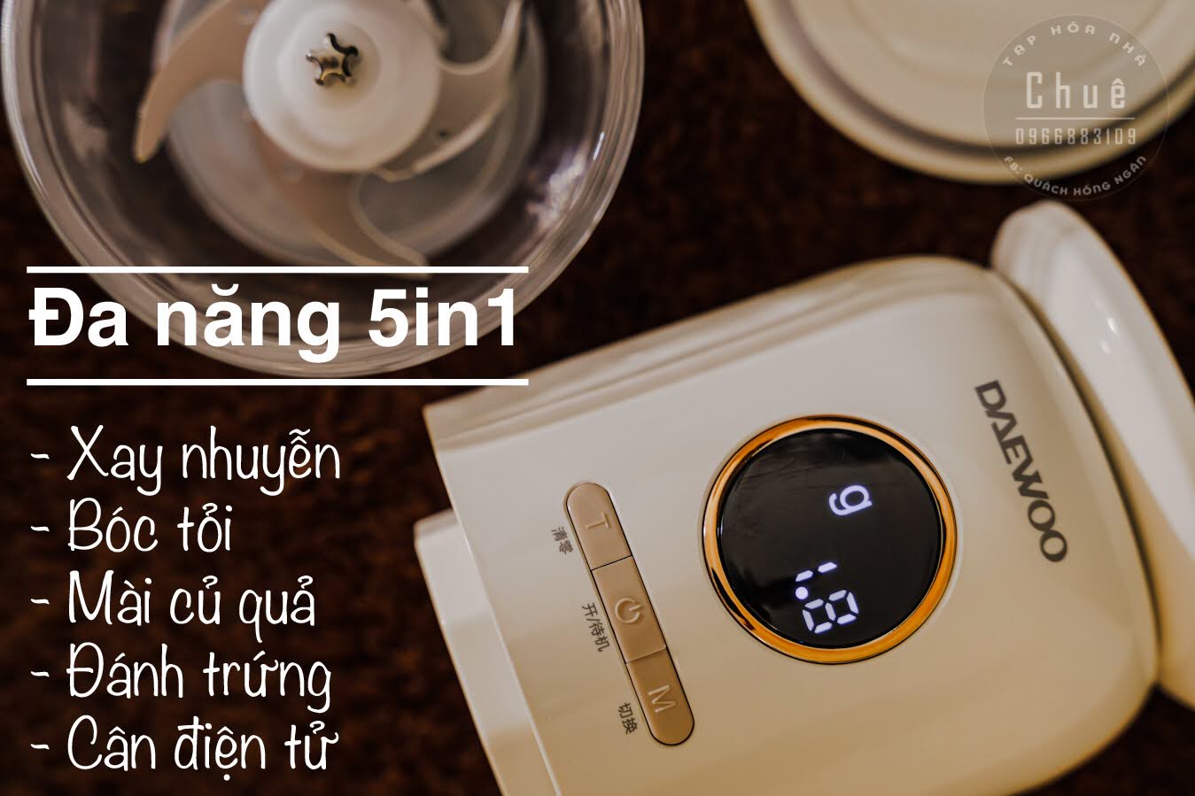 MÁY XAY ĐA NĂNG MINI 5IN1 DAEWOO