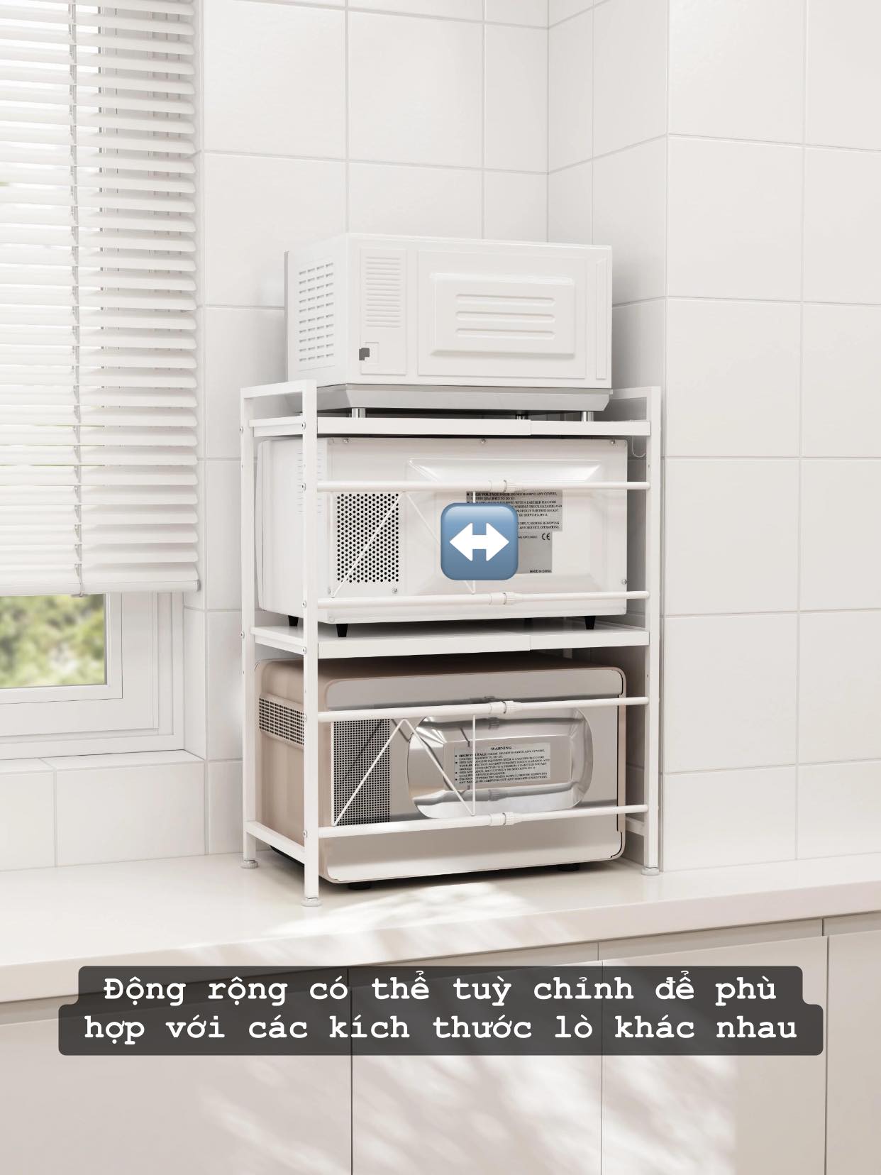 KỆ LÒ VI SÓNG LÒ NƯỚNG THÔNG MINH TÙY CHỈNH ĐỘ RỘNG