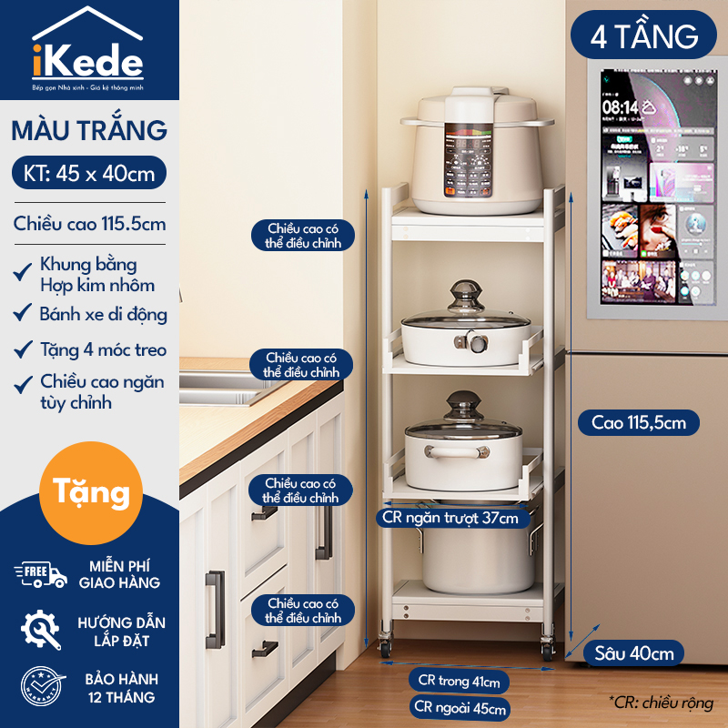 KỆ ĐỰNG ĐỒ BẾP SPACEALUMINUM CAO CẤP SIÊU LINH HOẠT