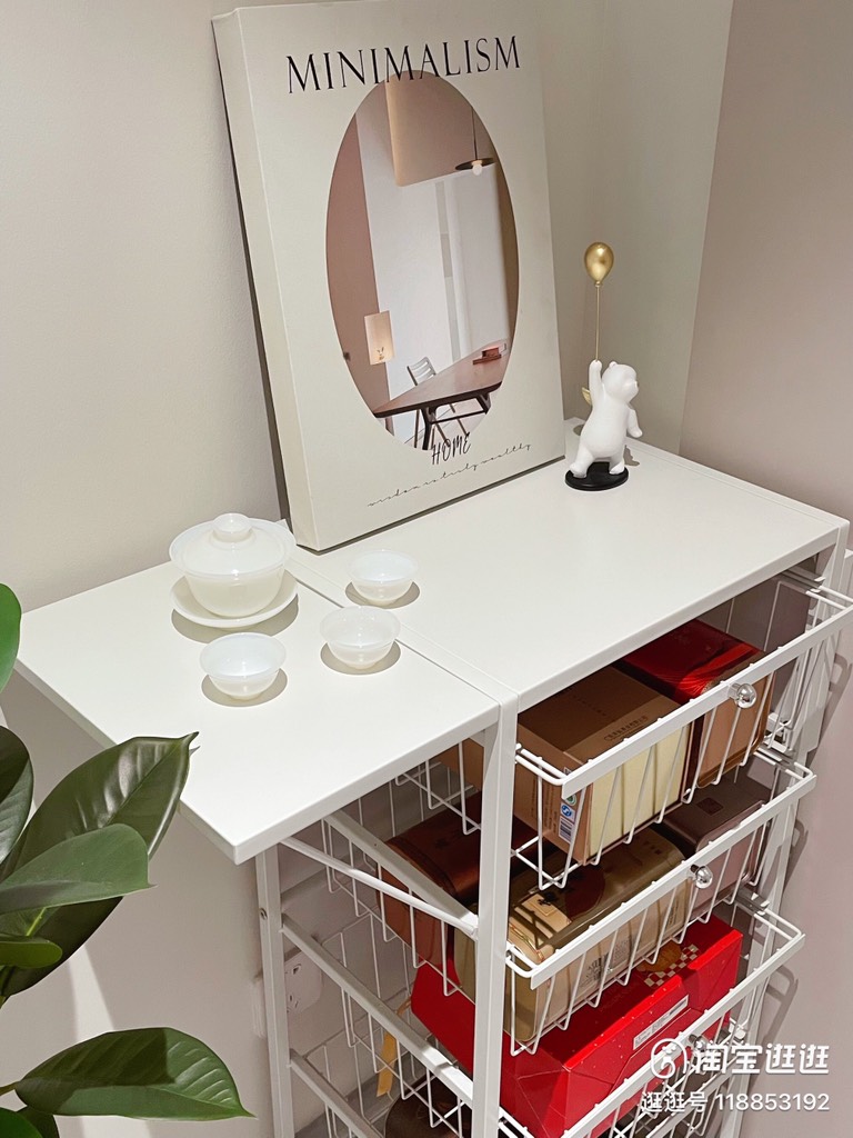 GIÁ SẮT DI ĐỘNG GIỎ KÉO 4 TẦNG MẶT THAO TÁC CÁNH MỞ