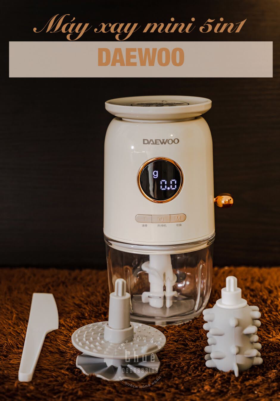 MÁY XAY ĐA NĂNG MINI 5IN1 DAEWOO