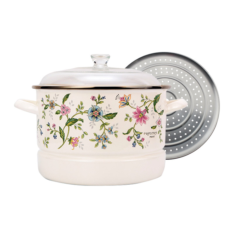 BỘ NỒI GANG MEN SỨ FUJIHORO HOA VĂN PROVENCE SERIES