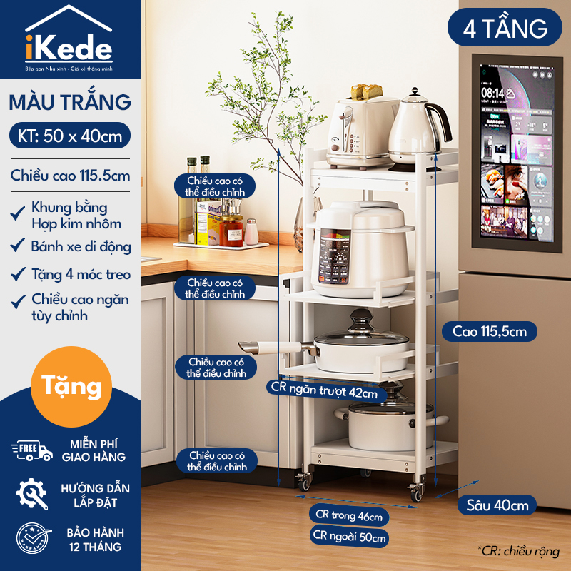 KỆ ĐỰNG ĐỒ BẾP SPACEALUMINUM CAO CẤP SIÊU LINH HOẠT