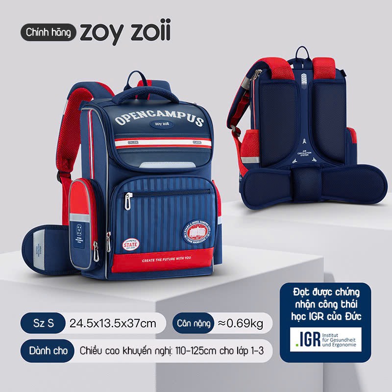 CẶP SÁCH ĐI HỌC CHỐNG GÙ BẢO VỆ LƯNG CHO BÉ ZOYZOII