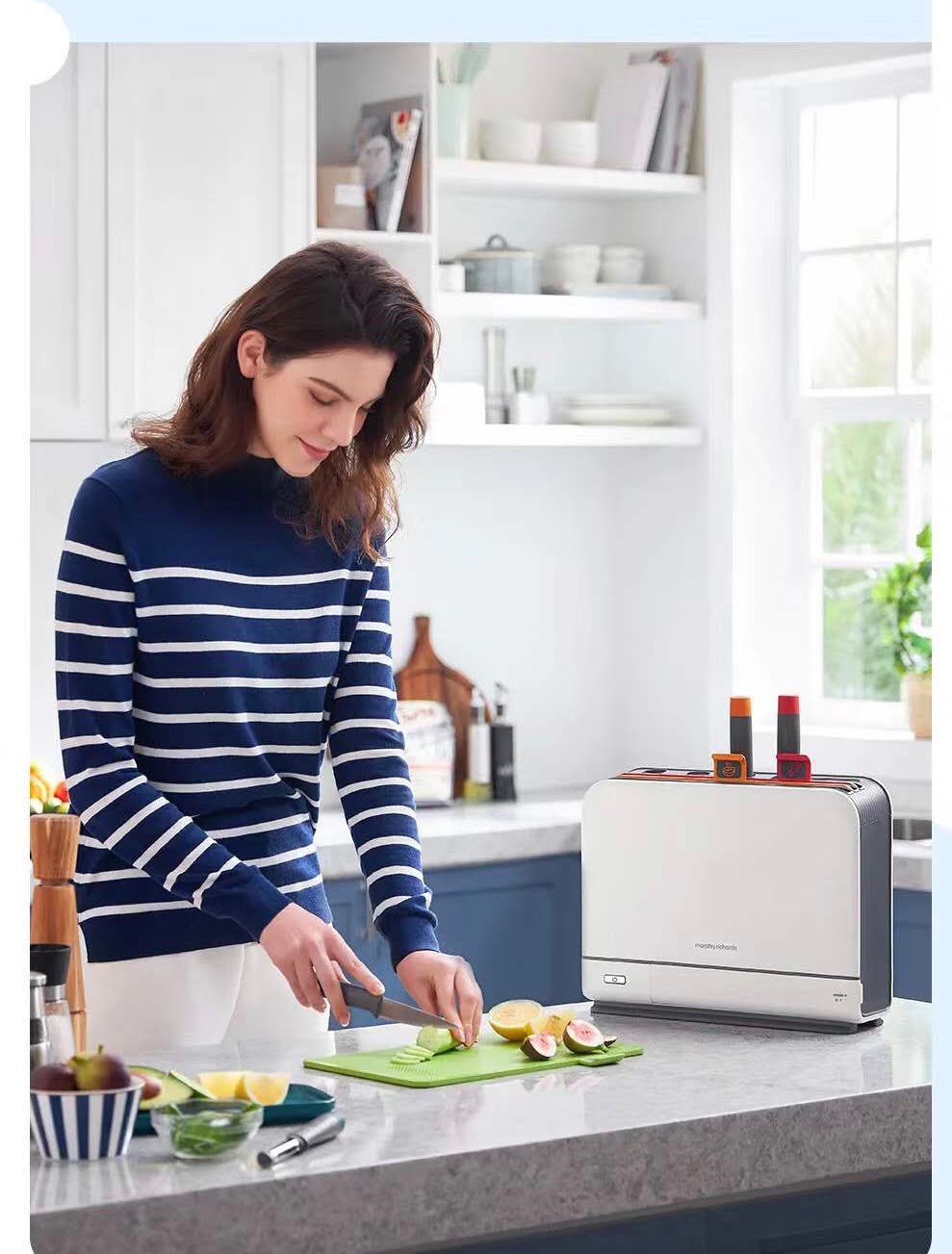 SET DAO THỚT KÈM HỘP SẤY & TIỆT TRÙNG UV MORPHY RICHARD MR1001