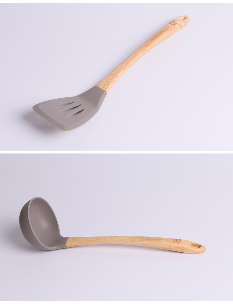 BỘ DỤNG CỤ BẾP SILICON CÁN GỖ CATEMAKER