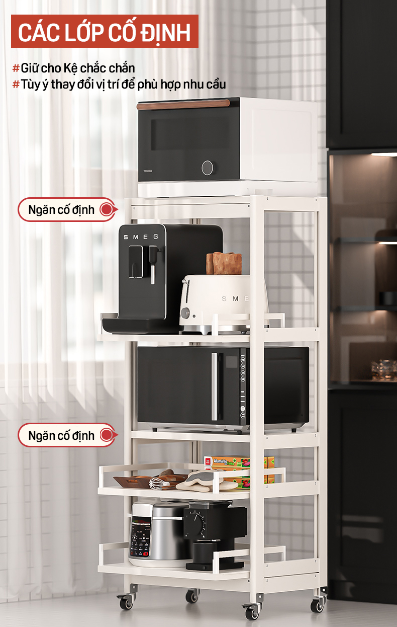 KỆ ĐỰNG ĐỒ BẾP SPACEALUMINUM CAO CẤP SIÊU LINH HOẠT