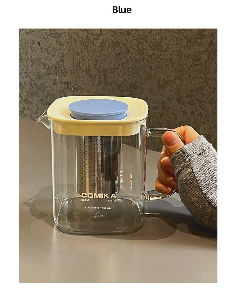 [Ảnh thật] [Có sẵn] [Chính hãng] ẤM ĐUN HÃM TRÀ THỦY TINH CHỊU NHIỆT COMIKA KÈM LÕI LỌC