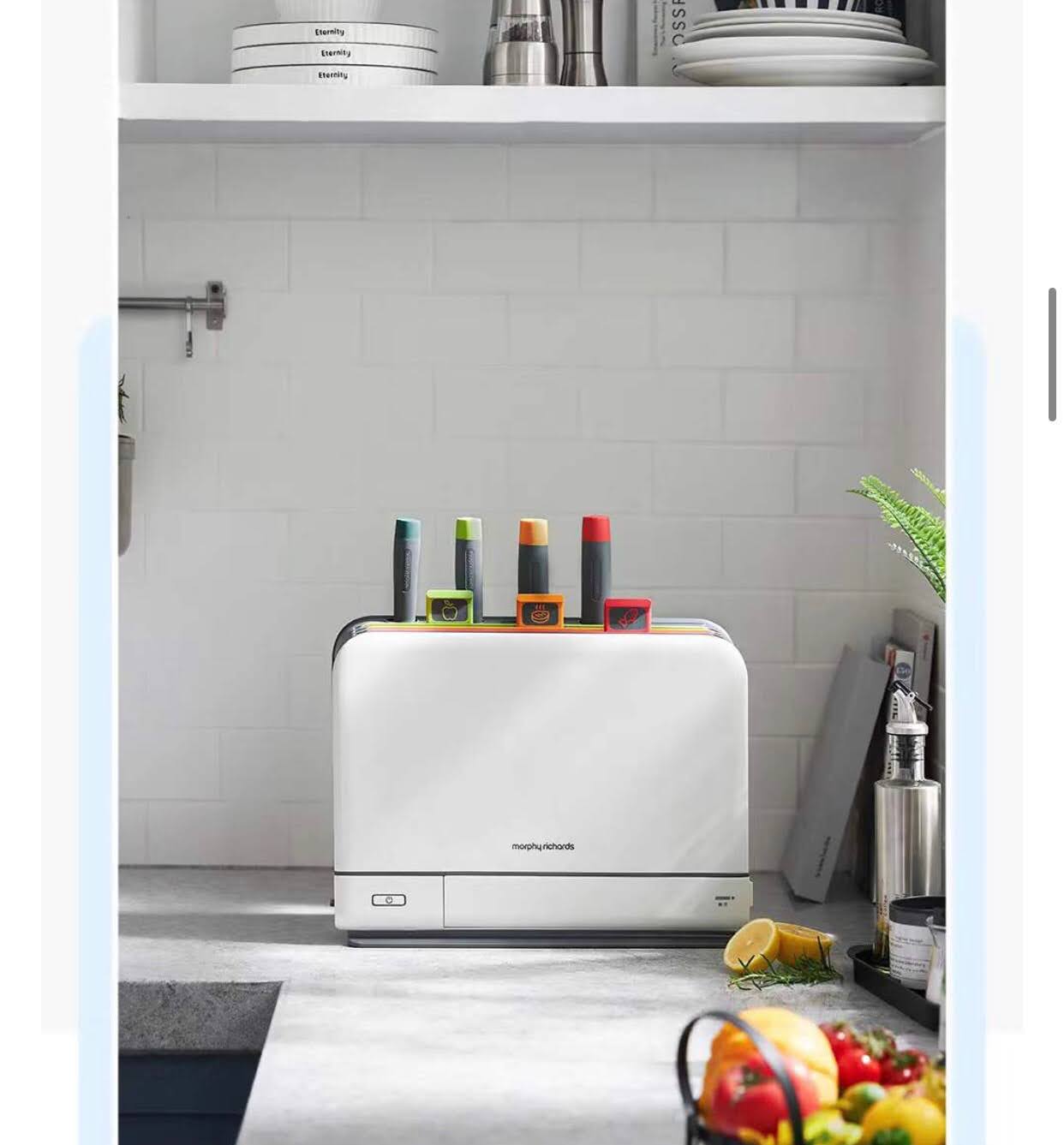 SET DAO THỚT KÈM HỘP SẤY & TIỆT TRÙNG UV MORPHY RICHARD MR1001