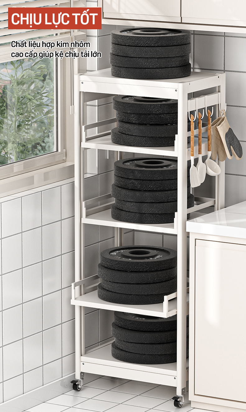 KỆ ĐỰNG ĐỒ BẾP SPACEALUMINUM CAO CẤP SIÊU LINH HOẠT