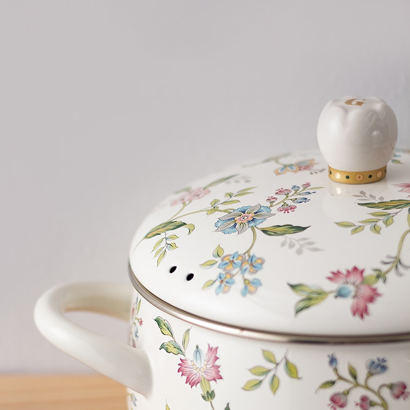 BỘ NỒI GANG MEN SỨ FUJIHORO HOA VĂN PROVENCE SERIES