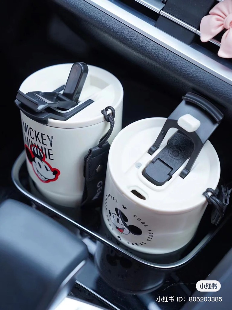 CỐC COFFEE GIỮ NHIỆT CHÂN KHÔNG KÈM ỐNG HÚT 2IN1 [GERM] x [Mickey] 360ML