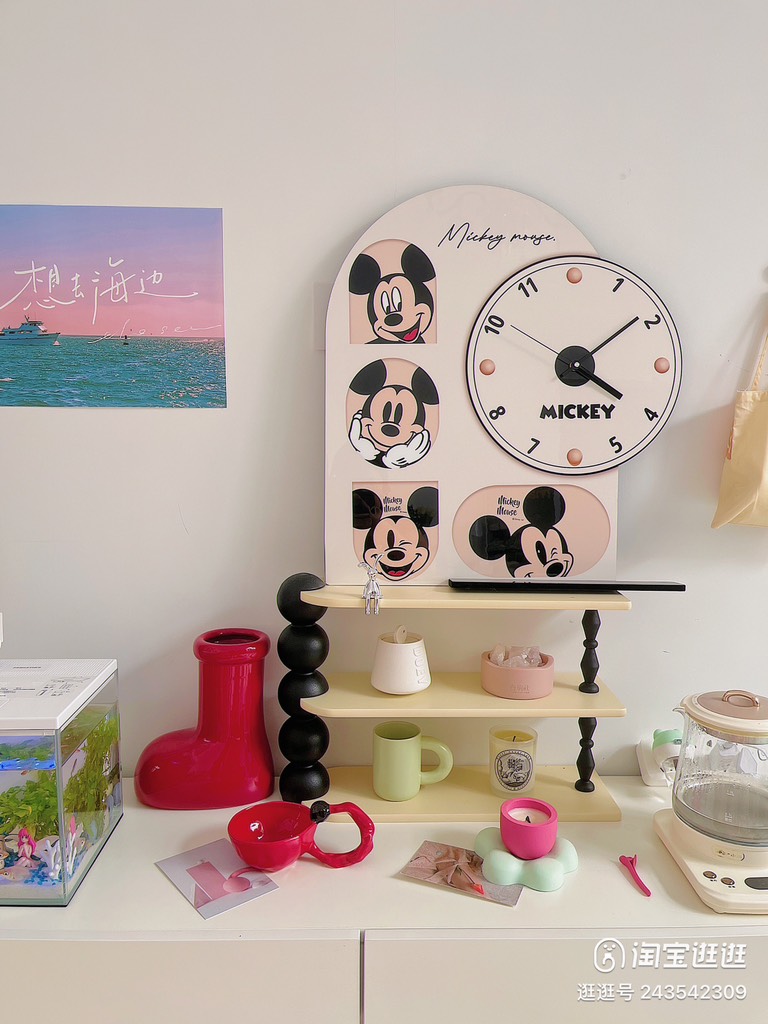 ĐỒNG HỒ MICKEY DECOR TÍCH HỢP VIỀN LED 35*39