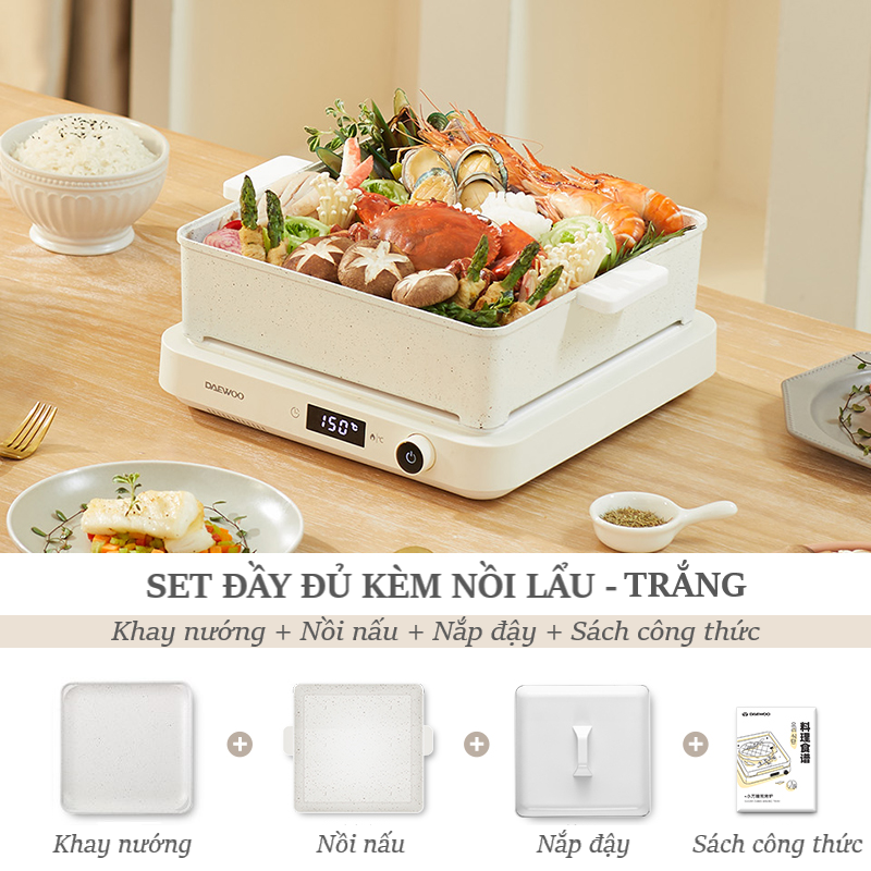 BẾP LẨU NƯỚNG ĐIỆN TỪ ĐA NĂNG DAEWOO C02