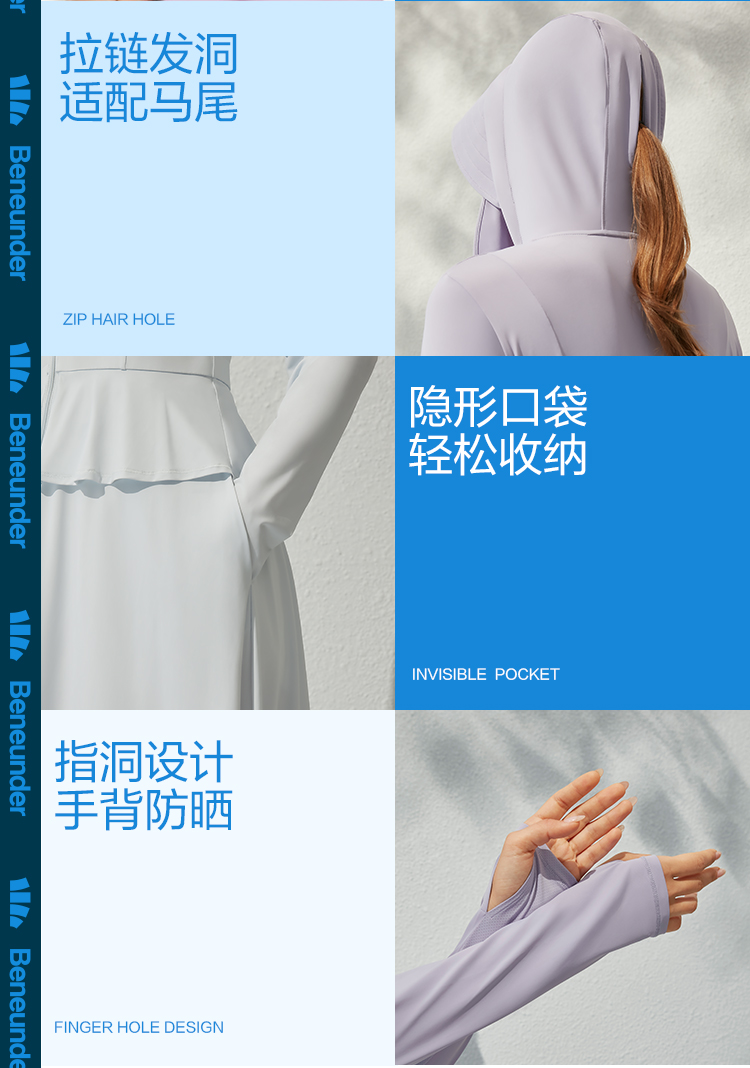 SET ÁO VÁY CHỐNG NẮNG TOÀN THẦN UV500 PROSET 6IN1 CHÍNH HÃNG BENEUNDER