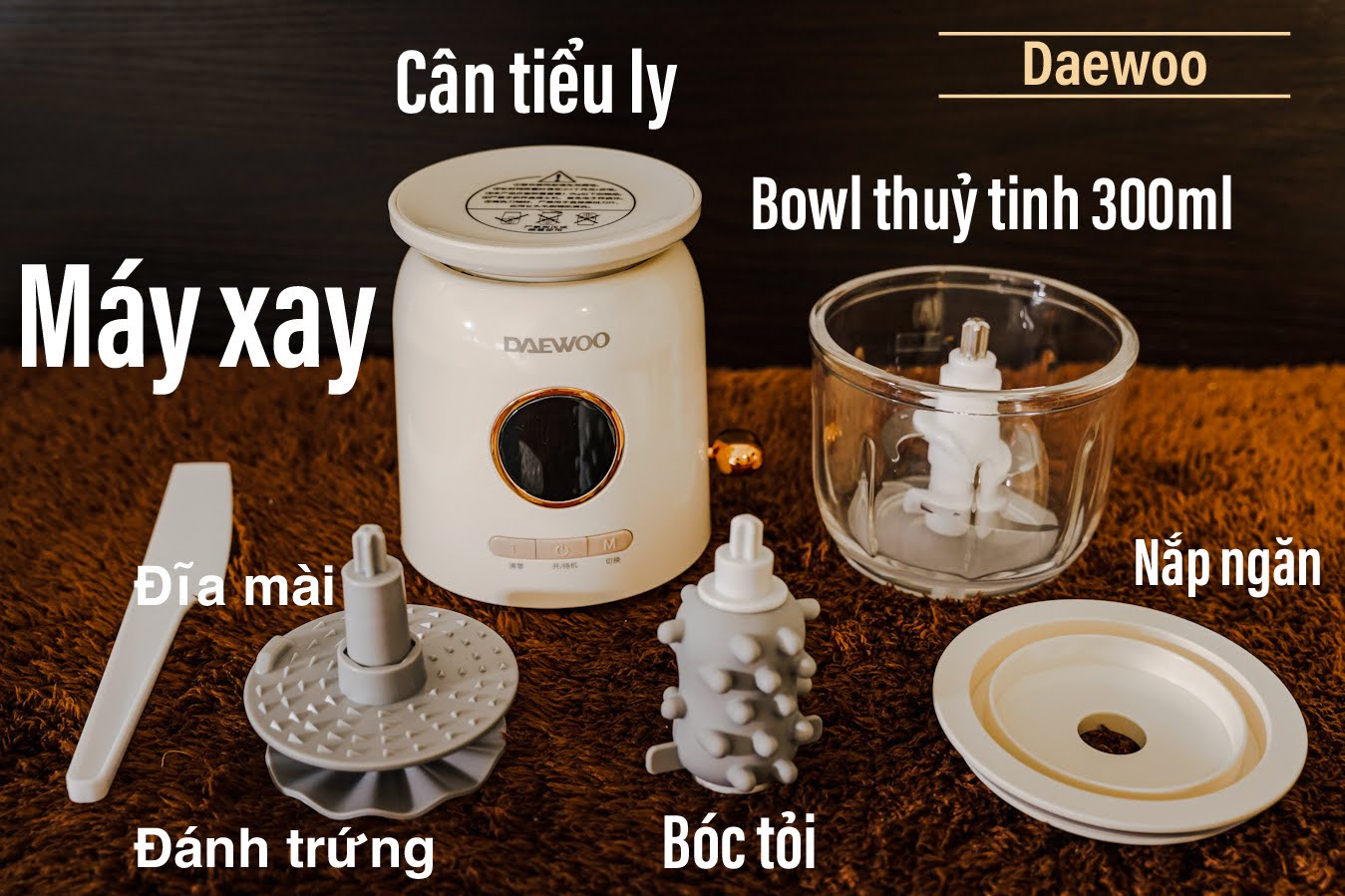 MÁY XAY ĐA NĂNG MINI 5IN1 DAEWOO