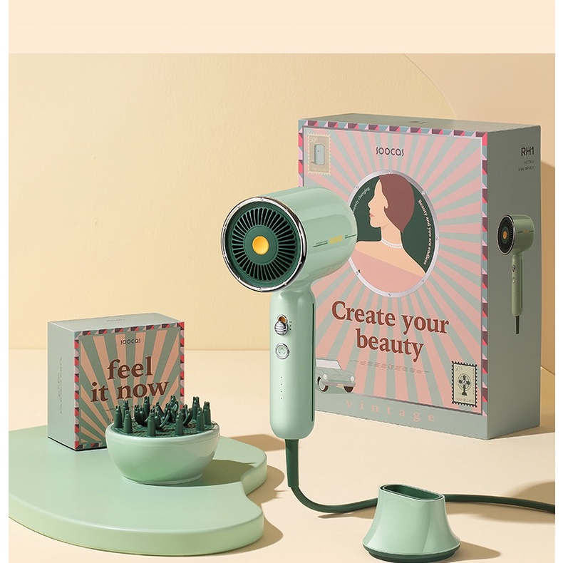 MÁY SẤY DƯỠNG TÓC MASSAGE DA DẦU SOOCAS RH1