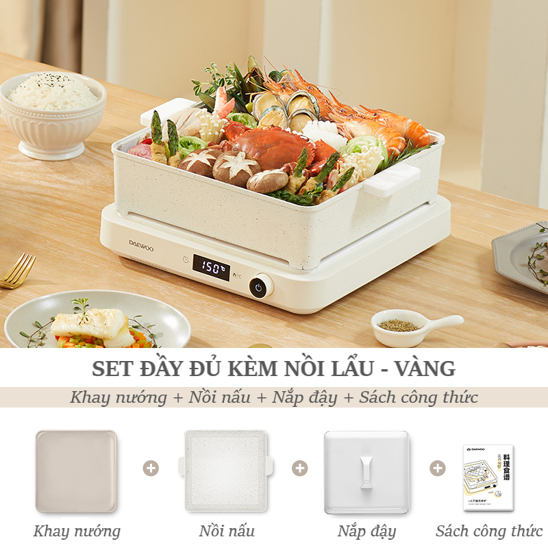 BẾP LẨU NƯỚNG ĐIỆN TỪ ĐA NĂNG DAEWOO C02