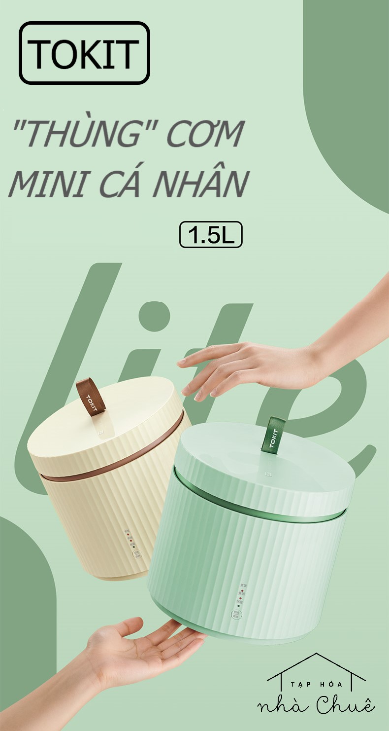 NỒI CƠM ĐIỆN MINI LÕI SỨ TOKIT 1.5L