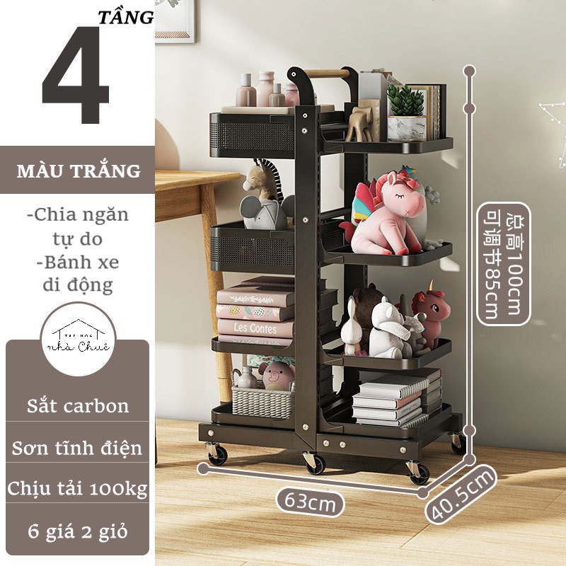 GIÁ SẮT DI DỘNG ĐỰNG ĐỒ BẾP ĐỰNG NỒI CHẢO CAO CẤP