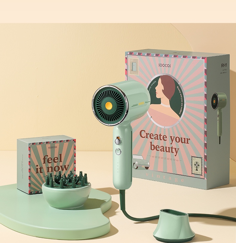 MÁY SẤY DƯỠNG TÓC MASSAGE DA DẦU SOOCAS RH1