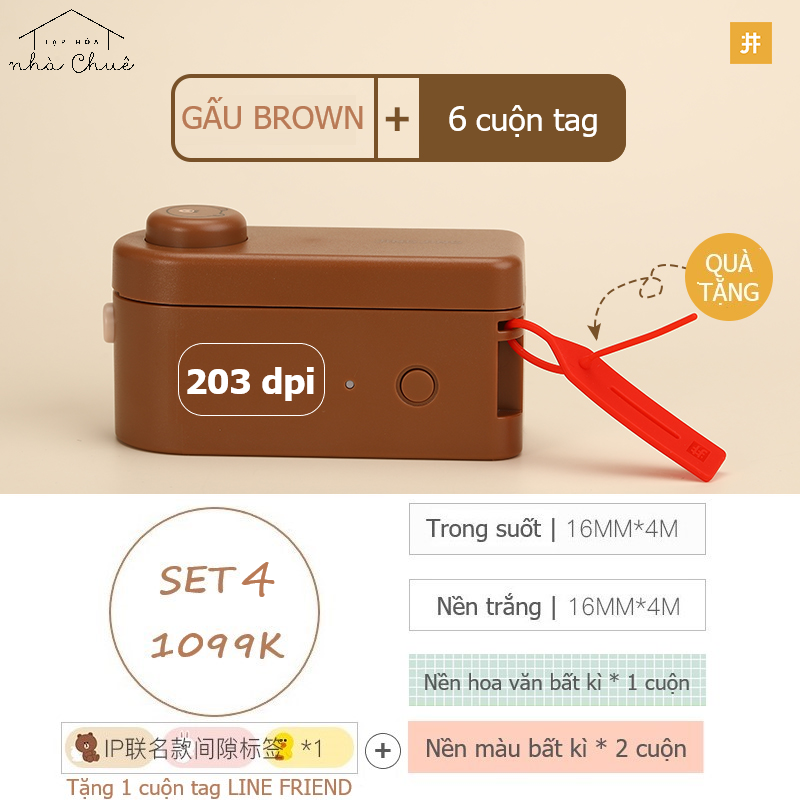 MÁY IN NHÃN TAG BLUETOOTH MINI JINGJING L1
