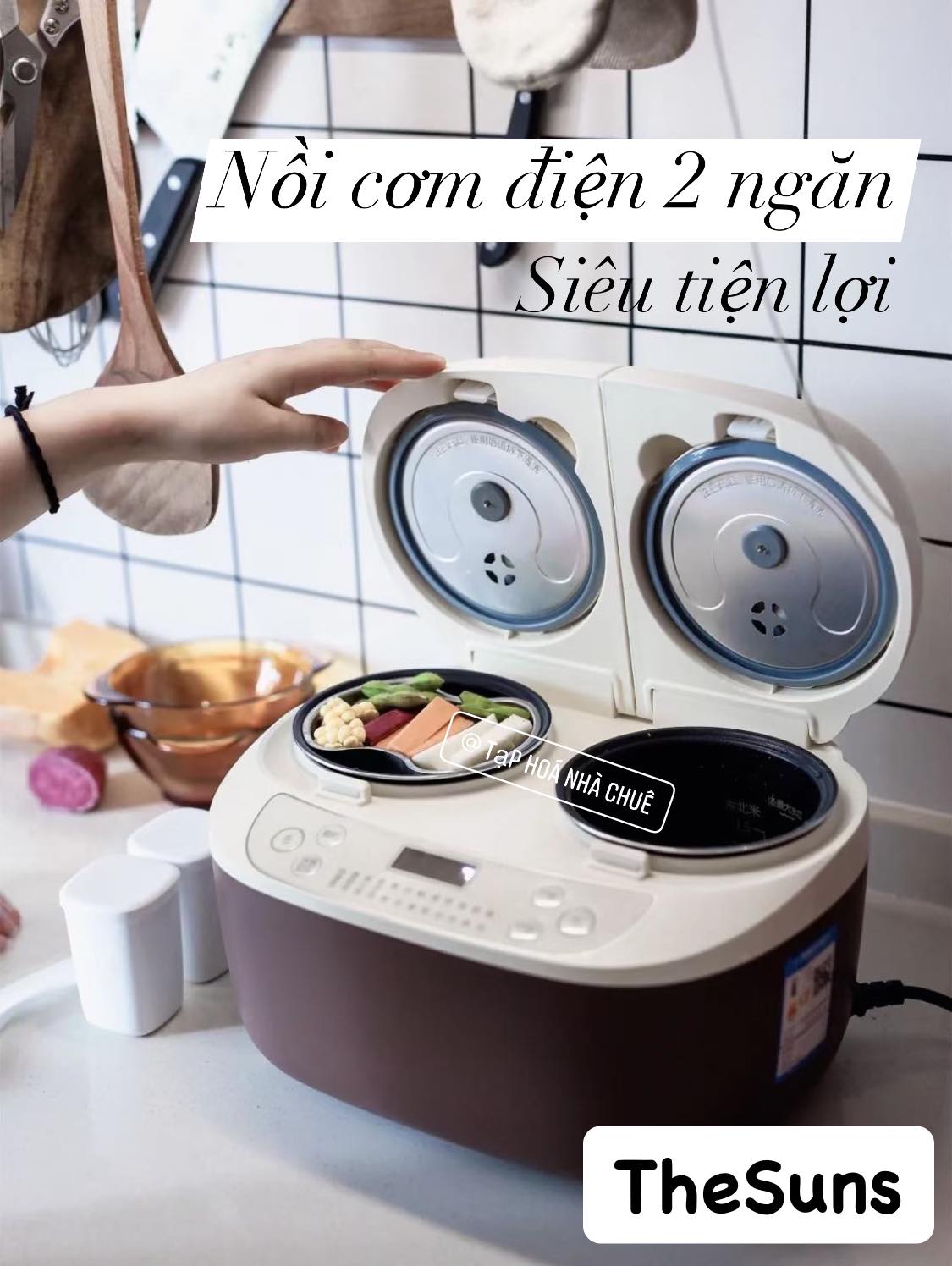 NỒI CƠM 2 NGĂN MINI [ theSuns ]