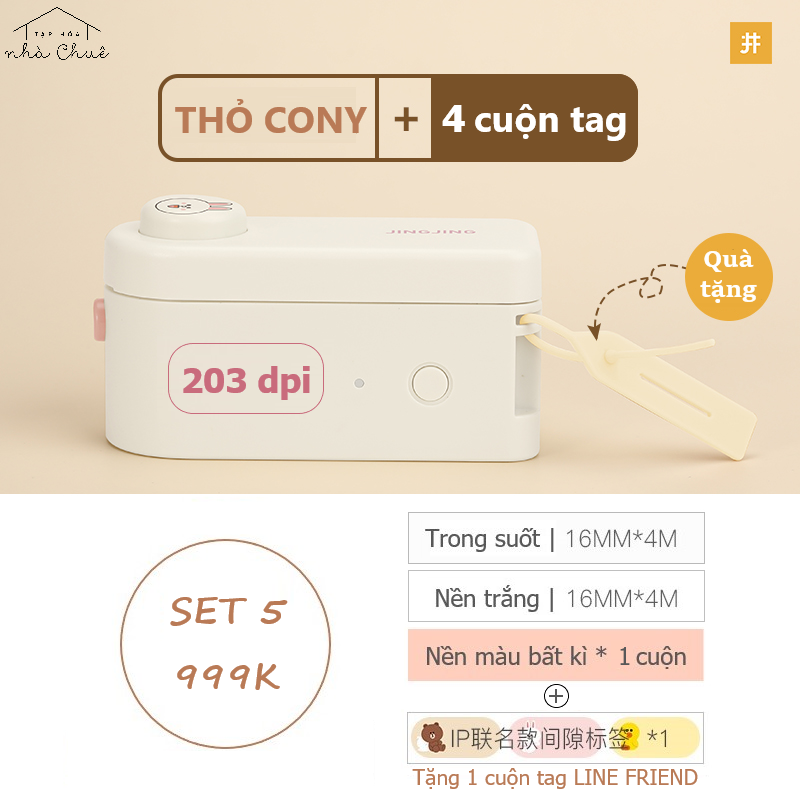 MÁY IN NHÃN TAG BLUETOOTH MINI JINGJING L1