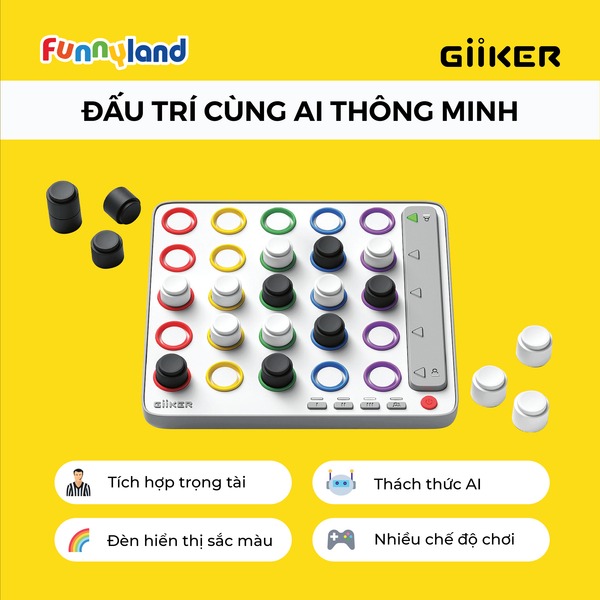 BỘ TRÒ CHƠI CỜ CARO 4 QUÂN 3D TÍCH HỢP AI THÔNG MINH GIIKER SMARTFOUR