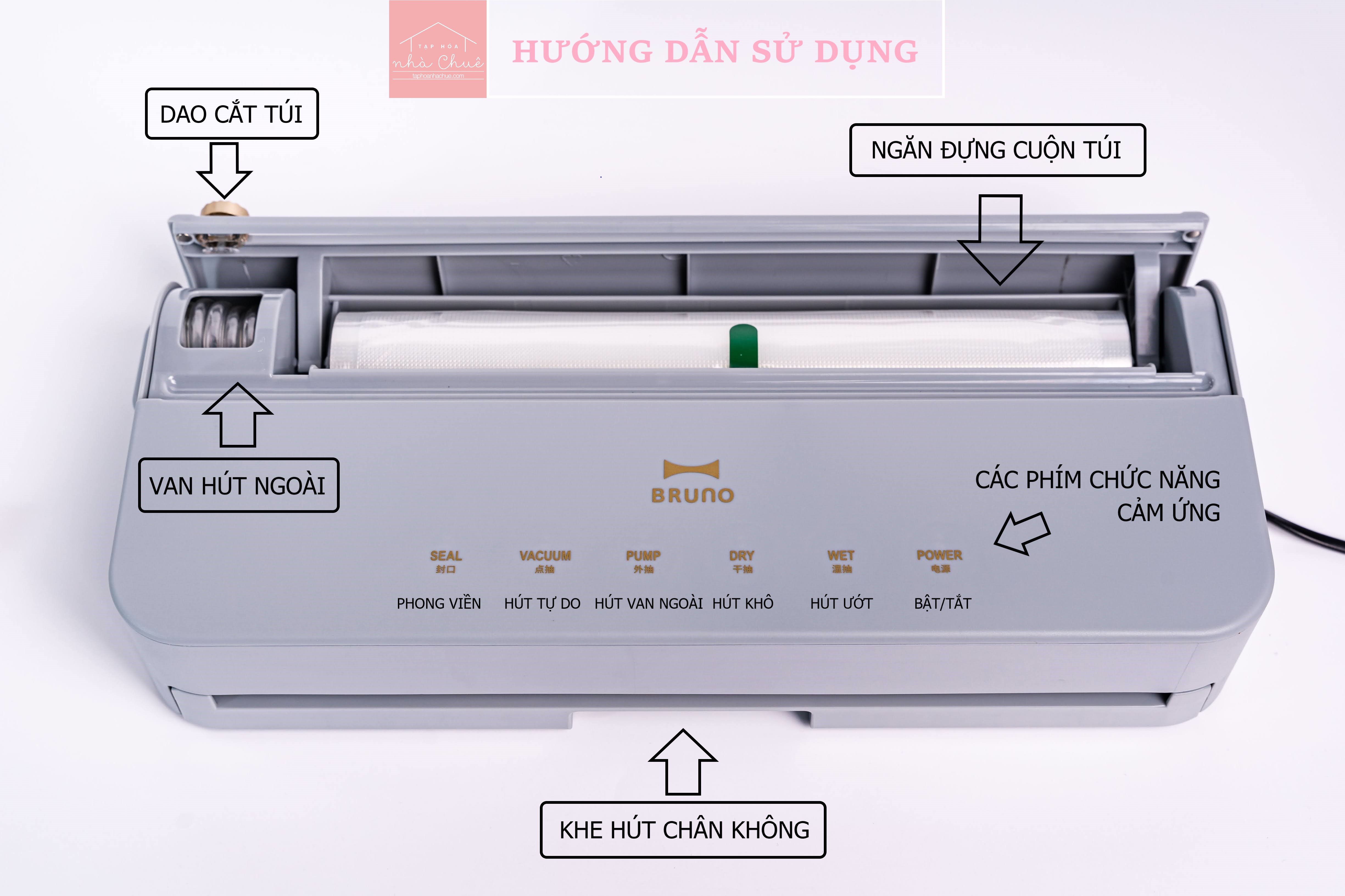 MÁY HÚT CHÂN KHÔNG BẢO QUẢN THỰC PHẨM BRUNO