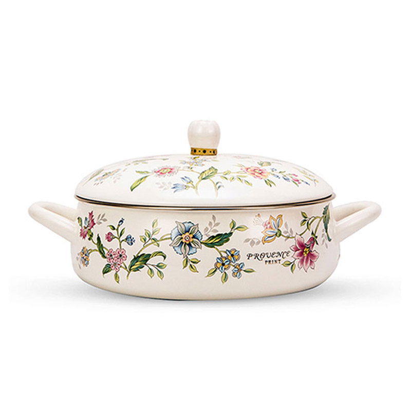 BỘ NỒI GANG MEN SỨ FUJIHORO HOA VĂN PROVENCE SERIES