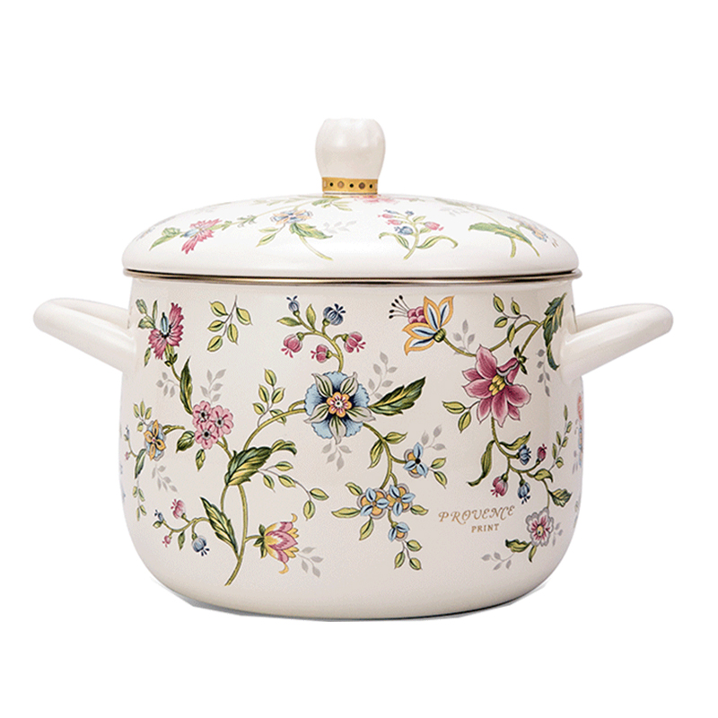 BỘ NỒI GANG MEN SỨ FUJIHORO HOA VĂN PROVENCE SERIES