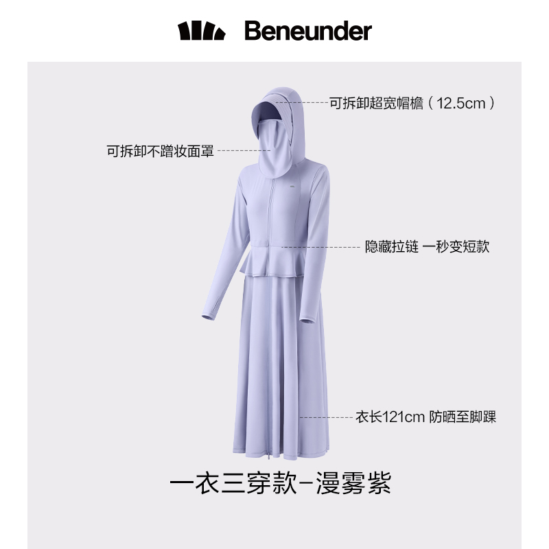 SET ÁO VÁY CHỐNG NẮNG TOÀN THẦN UV500 PROSET 6IN1 CHÍNH HÃNG BENEUNDER