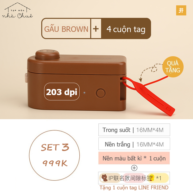 MÁY IN NHÃN TAG BLUETOOTH MINI JINGJING L1