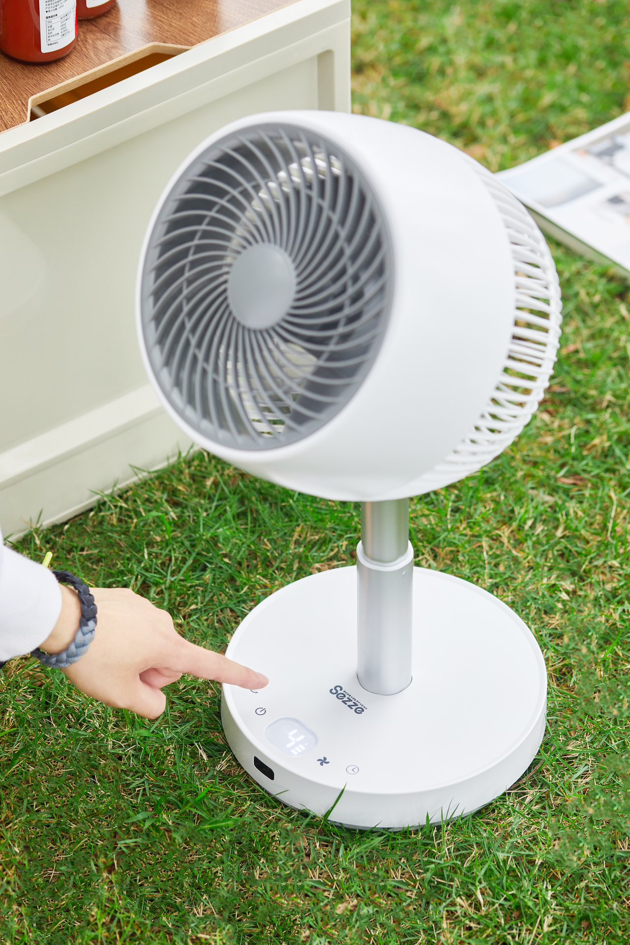 [Có bảo hành] [Chính hãng] QUẠT TUẦN HOÀN TÍCH ĐIỆN QUẠT DI DỘNG DÃ NGOẠI CAMPING THÂN RÚT LINH HOẠT SEZZE DC201