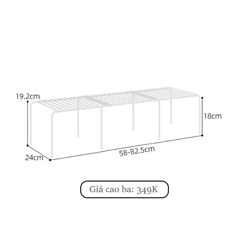 GIÁ NAN SẮT CHIA NGĂN TỦ BẾP THÔNG MINH
