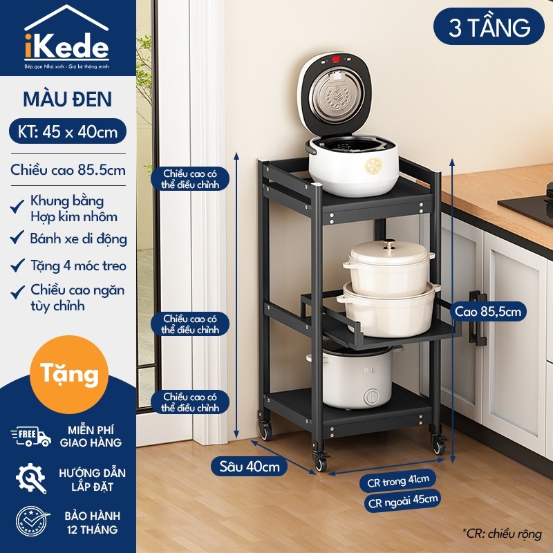 KỆ ĐỰNG ĐỒ BẾP SPACEALUMINUM CAO CẤP SIÊU LINH HOẠT