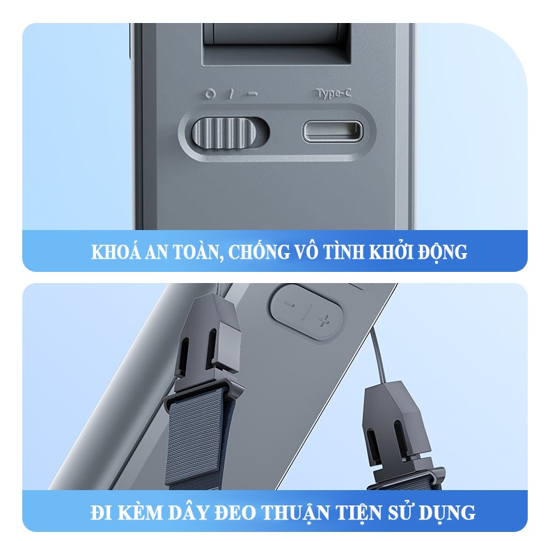 Quạt sạc USB cầm tay mini Tiross TS3422